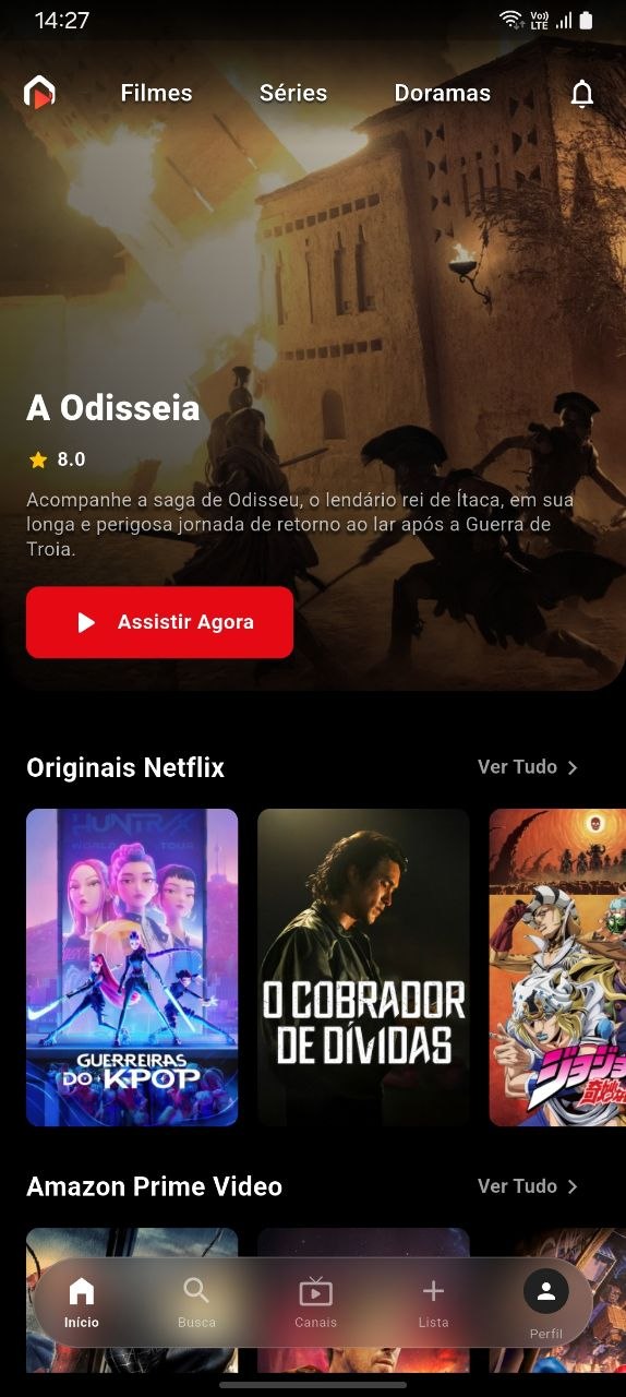 Tela principal da DendiHome